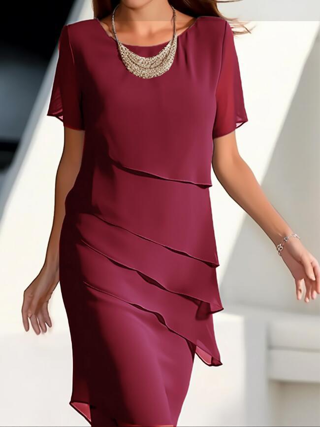 AURORE | Elegant Klänning med Magen Täckande Design