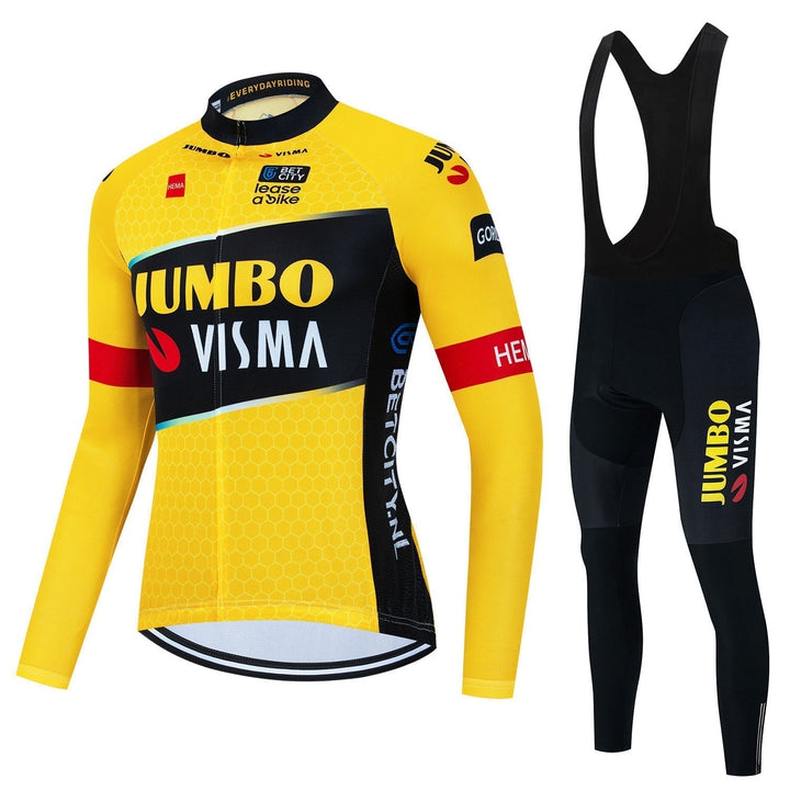 Jumbo Visma - Professionellt Långärmat Cykelset