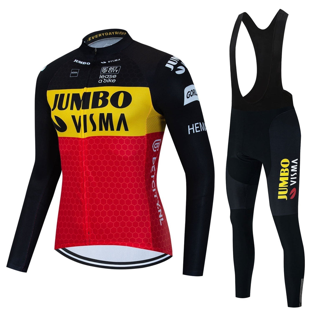 Jumbo Visma - Professionellt Långärmat Cykelset
