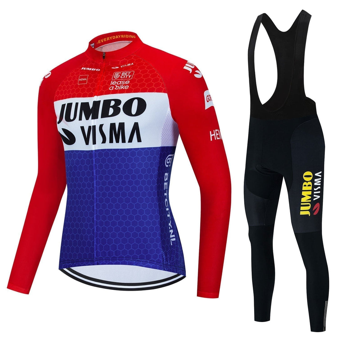 Jumbo Visma - Professionellt Långärmat Cykelset