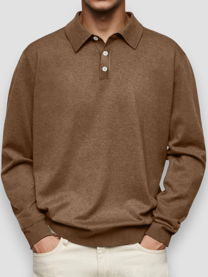 Tobias™ | Långärmad Casual Pikétröja