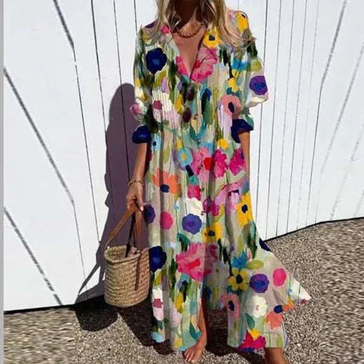 LENI | Elegant och Flödande Bohemisk Klänning
