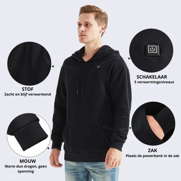 VärmeHoodie™ | Uppvärmd Unisex Tröja